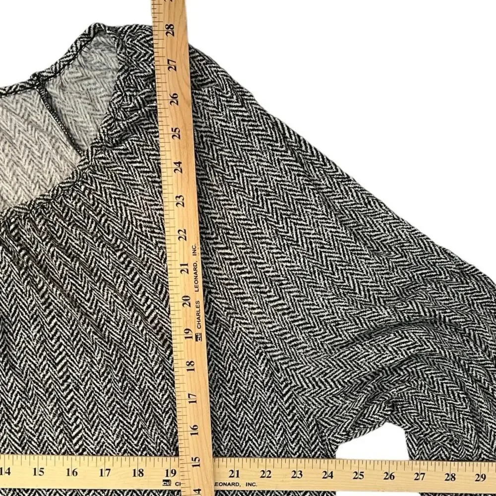 MICHAEL KORS Black & White 3/4 Sleeve Blouse SZ 3X